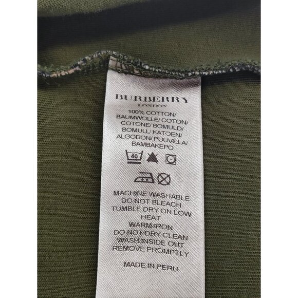 Burberry Men's Green 100% Cotton Sweater Size XXL - Picture 4 of 10